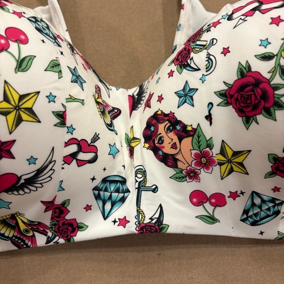 Torrid Star Girl Tattoo Wireless Bra Size 42D - Picture 3 of 7